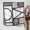 New cotton and linen feel simple color matching letter O scarf fashion travel sunscreen yarn