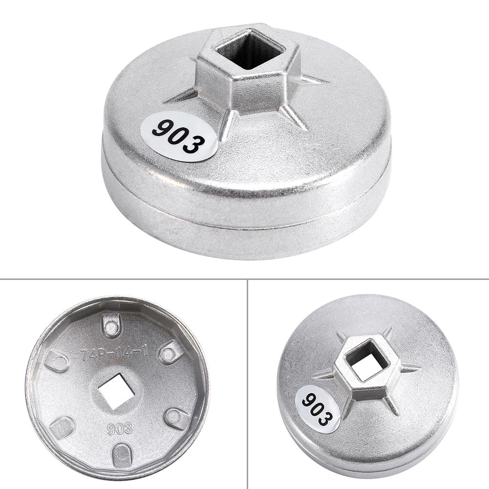 74mm 14 Flte En Aluminium Filtre Huile Clé Socket Remover Outil 903 Couleur Argent Pour BMW Audi Benz 91776819