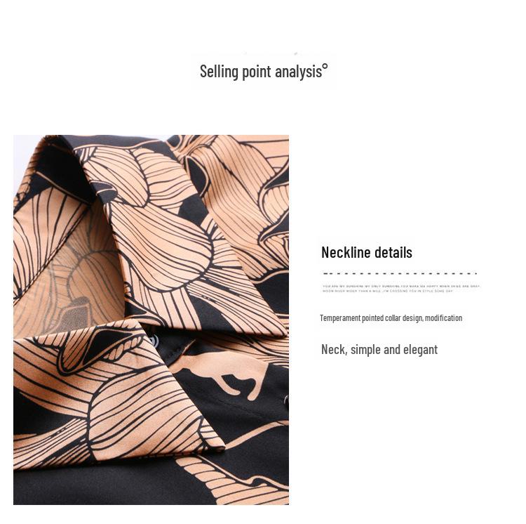 Summer 2025 Mulberry Silk Top: Hangzhou Short-Sleeve Dress for Middle-Aged Women, Printed Design, Large Size