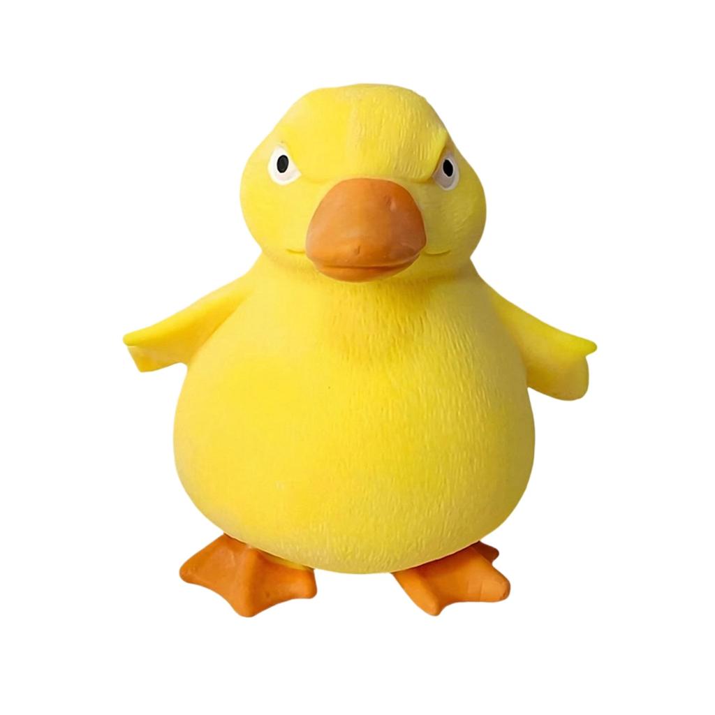 Soft Toy Realistic Duck Figurine Squeezable Animal Model for Kids Bath Playroom Decor Collectible Display