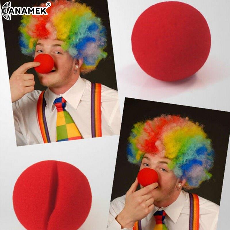 1Pc New Halloween Party Sponge Ball Red Clown Magic Nose Masquerade Clown Costume Explosion Curls Wig Wholesale Supplies