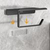 Wall Mounted Toilet Paper Holder No Drill Self Adhesive Toilet Roll Holder for Bathroom Tissue Storage Rack Toilet Accessories