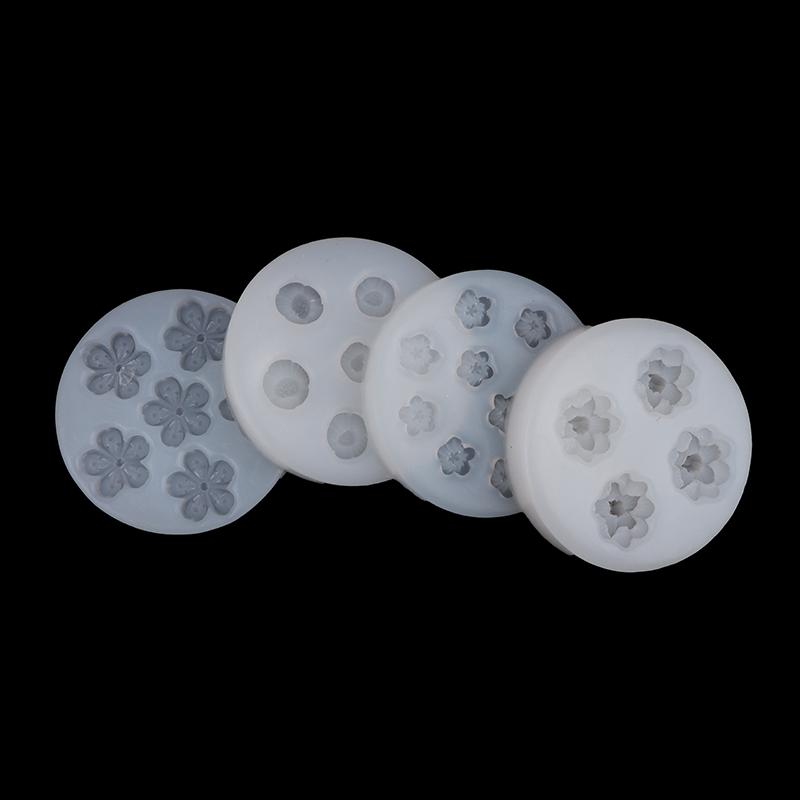 1Pc Mini Cherry Blossom Peach Blossom Silicone Mold Diy Mousse Cake Fondant Baking Tool Gypsum Glue Resin Clay Decoration Mold