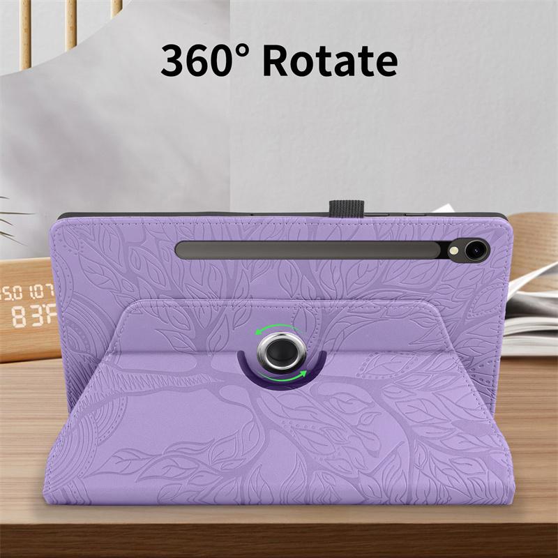 Coque For Samsung Galaxy Tab S10 Lite Case Embossed 360 Rotating Stand Tablet Funda For Galaxy Tab S10 Lite Cover 2025 10.9 Inch