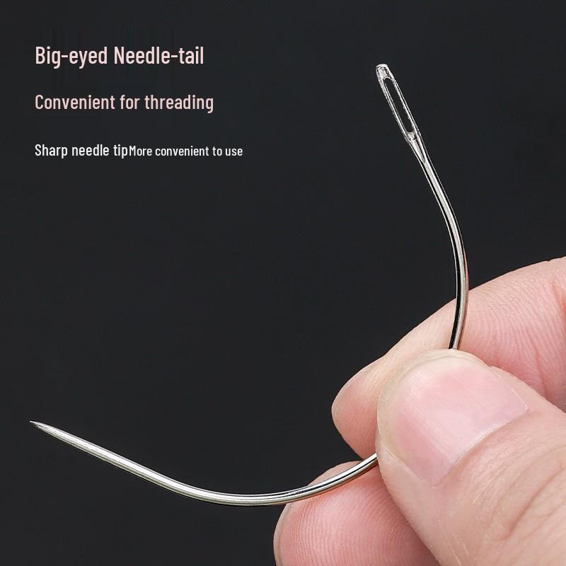 Curved Needle Set for Hand Sewing, Leather Repair, Shoe Repair, and Upholstery
