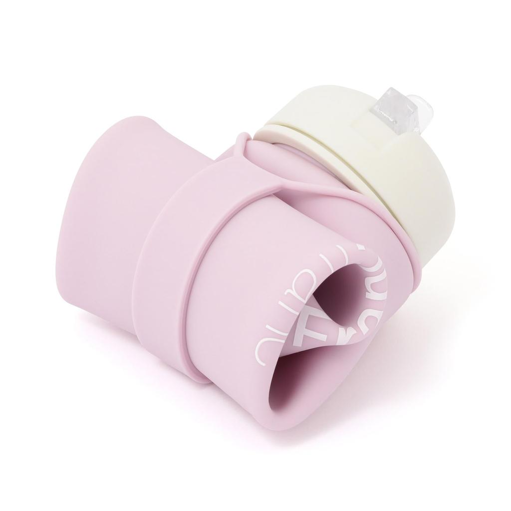 Francfranc Foldable Silicone Compact Water Bottle Bottle, Pink,