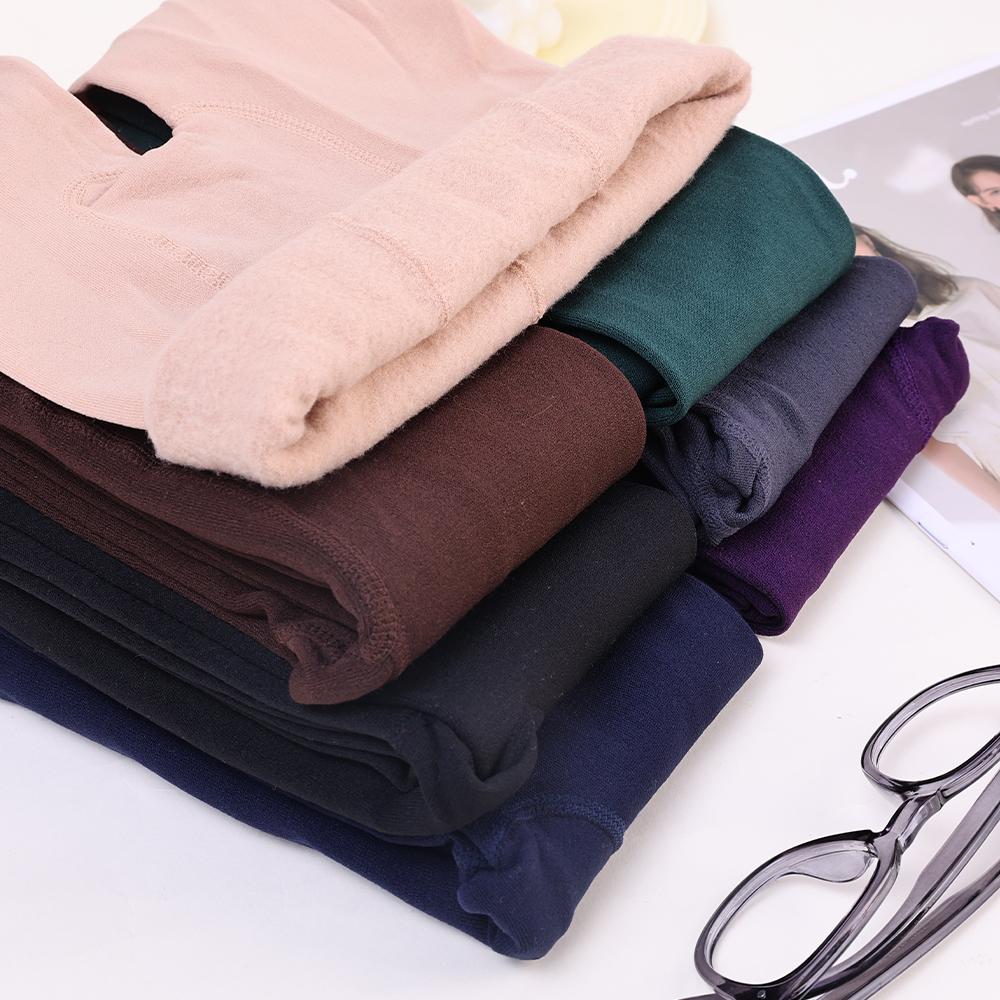 Colour Thermal Leggings Elastic Solid Thermal Autumn Winter Pantyhose High Waist Slim Thicken Velvet Tight Pants Long Stockings