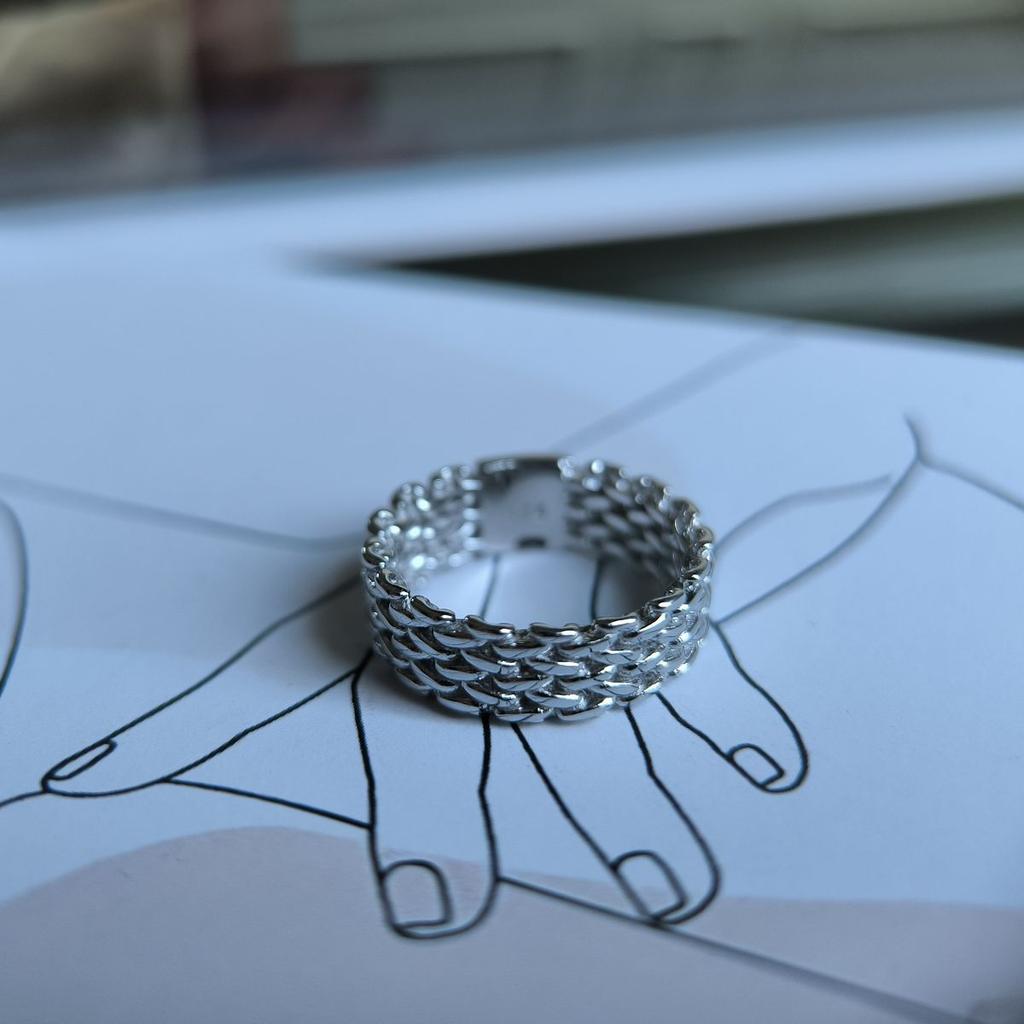 Silver Ring Without Stones, Product Weight 5.32 Gr (2184348)