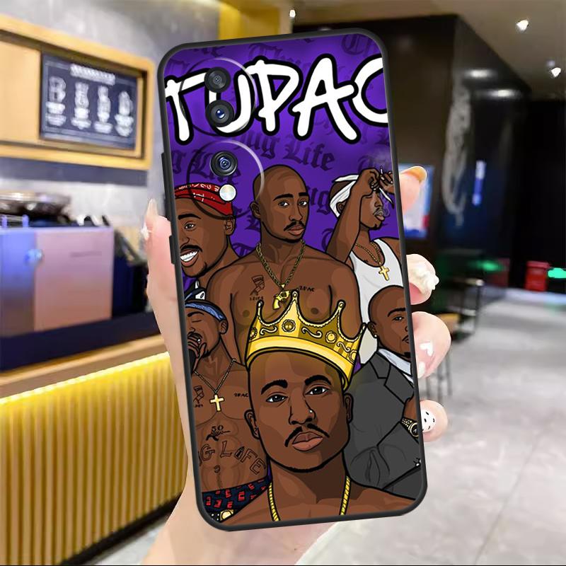 Rapper T-Tupac Shakur For Honor Magic 8 7 6 Pro Case For Honor 200 400 50 70 90 Lite X8c X8b X9a X9b X9c X9d Win RT