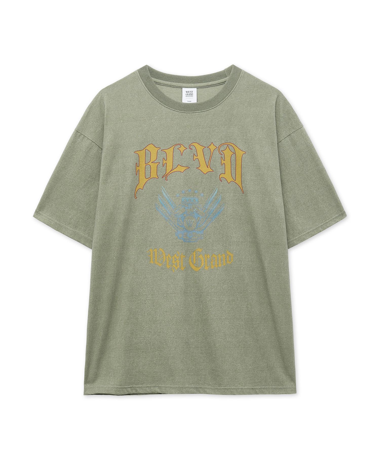West Grand Boulevard Oversized Garage Pigment Short Sleeve T-Shirt Washed Khaki Washed Khaki/M