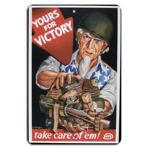 

Yours for Victory Take Care of EmAluminumtin sign 20x30cm（7.8x11.8inch）