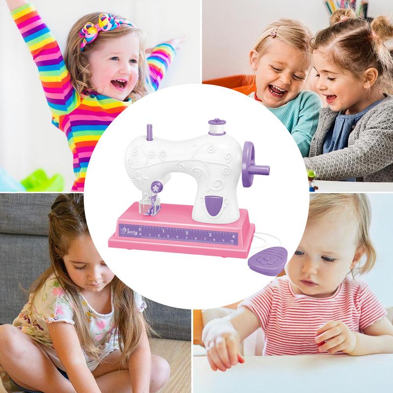 Portable Sewing Machine Travel Beginner Sewing Machines Portable Battery Powered Sewing Machine Pretend Play Arts For Kids
