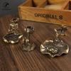 Antique Brass Lotus Leaf Backflow Incense Burner Decorations Solid Pure Copper Frog Lotus Pond Censer Holder Ornaments Tea Pets