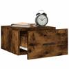 VidaXL Wall-mounted Bedside Table Smoked Oak 35x35x20 Cm 829862