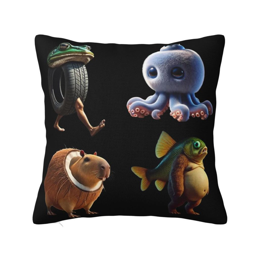 Bombardiro Crocodilo Tralalero Tralala Square Pillow Cases Italian Brainrot Cushion Covers Decorative Pillowcase for Home 18