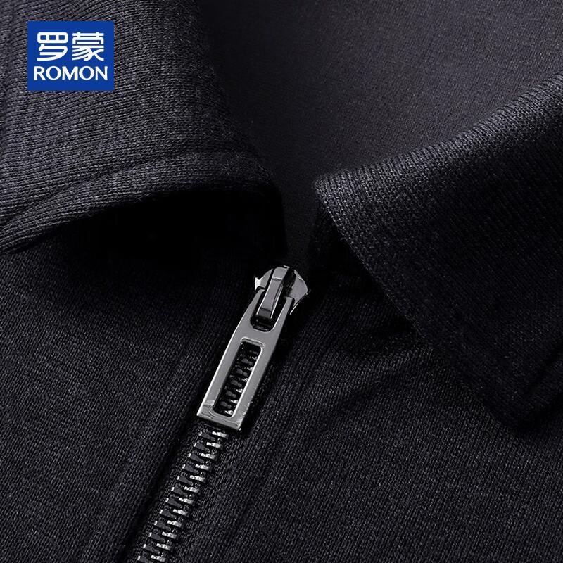 ROMON Men's Cashmere Blend Hooded Cardigan Sweatshirt