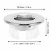 6Pcs Circular Sink Overflow Rings Round Shape Hole Cover Easy Fit Overflow Drain Cover  Kitchen Sink