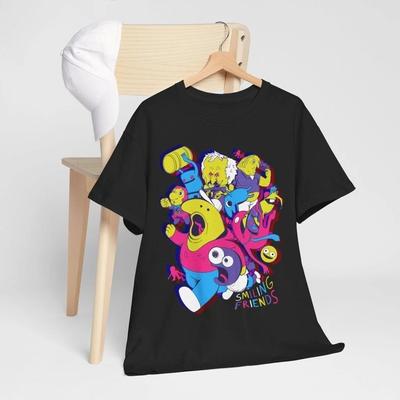 Smiling Friends Baumwoll-T-Shirt, S-5XL