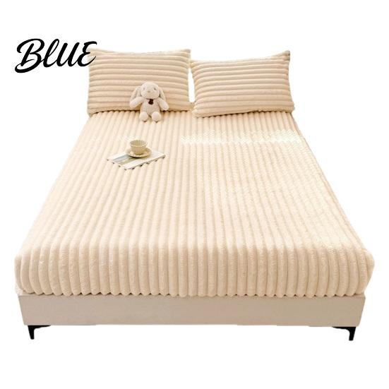 Coprimaterasso in Velluto Lenzuolo con Angoli per l'Inverno Caldo Fondo in Peluche Protettore Termico per Letto con Tasca Profonda Elastico su Tutto Morbido