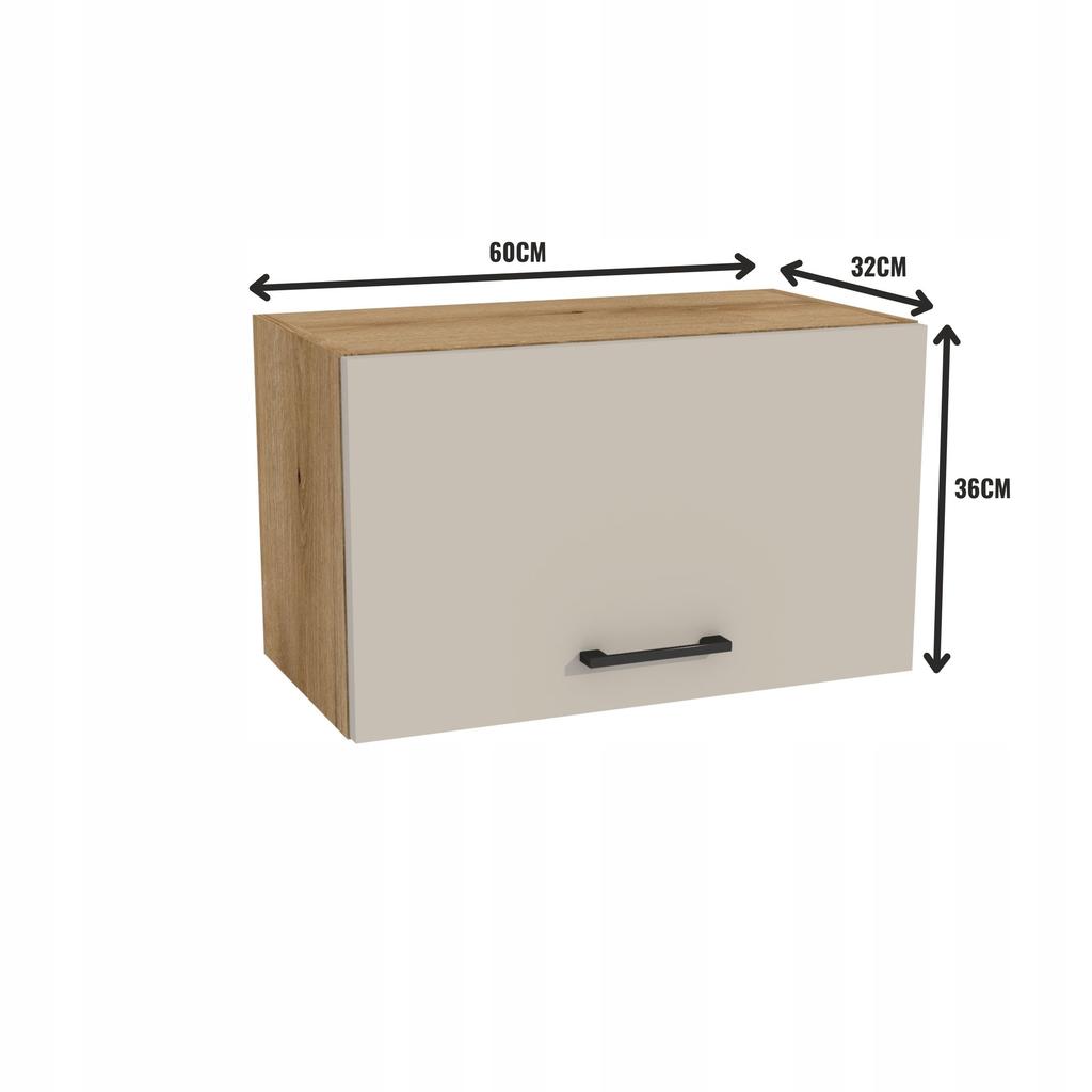 Kitchen Cabinet Upper Hood 60/36 Capri Oak Body Evoke Cashmere Front Ma