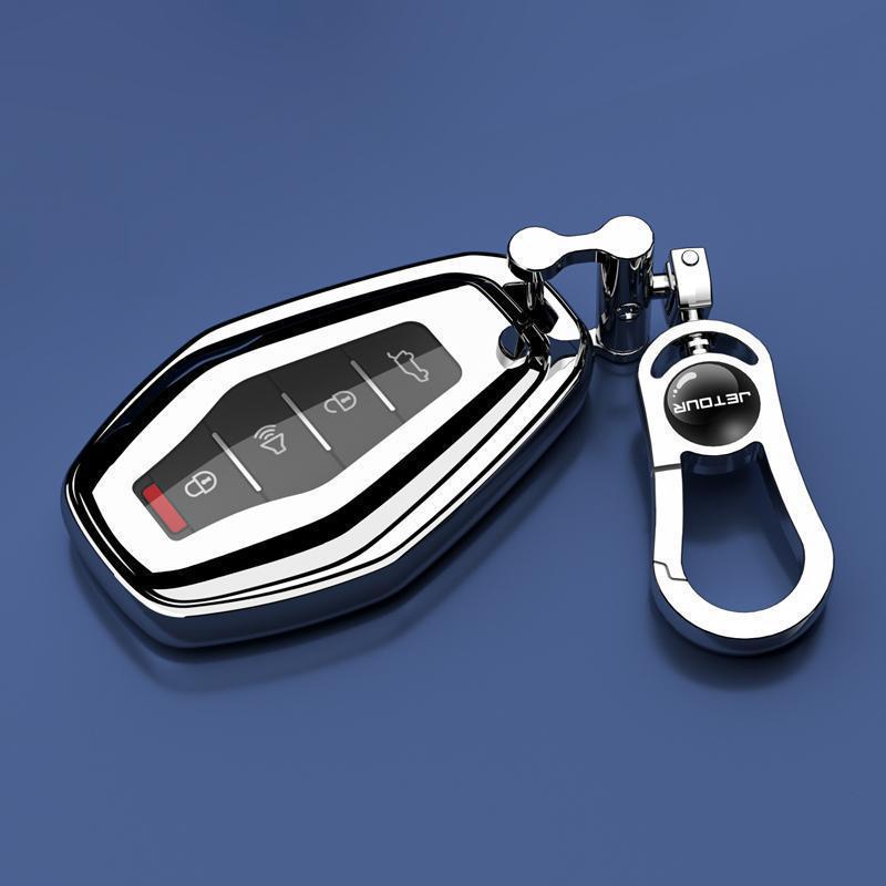 Chery Jetour X90 Key Case 2020-24: Dragon Design Protective Shell with Buckle.