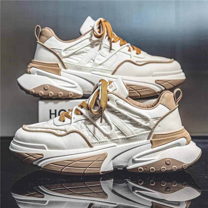 

Дизайн в стиле колор-блок, повседневные кроссовки для бега, обувь на толстой подошве, мужские массивные кроссовки, платформа, трендовая обувь для ходьбы и спорта, Chaussure Homme 39