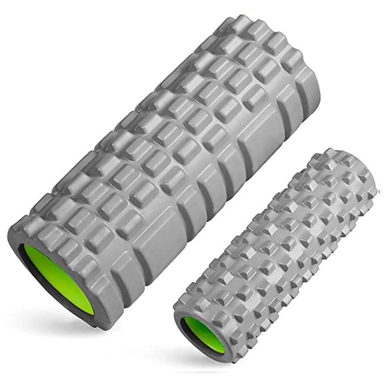 33cm Yoga Schaumstoffrolle zur Muskelmassage, Linderung von Rückenschmerzen und Gitter-Trainingsset