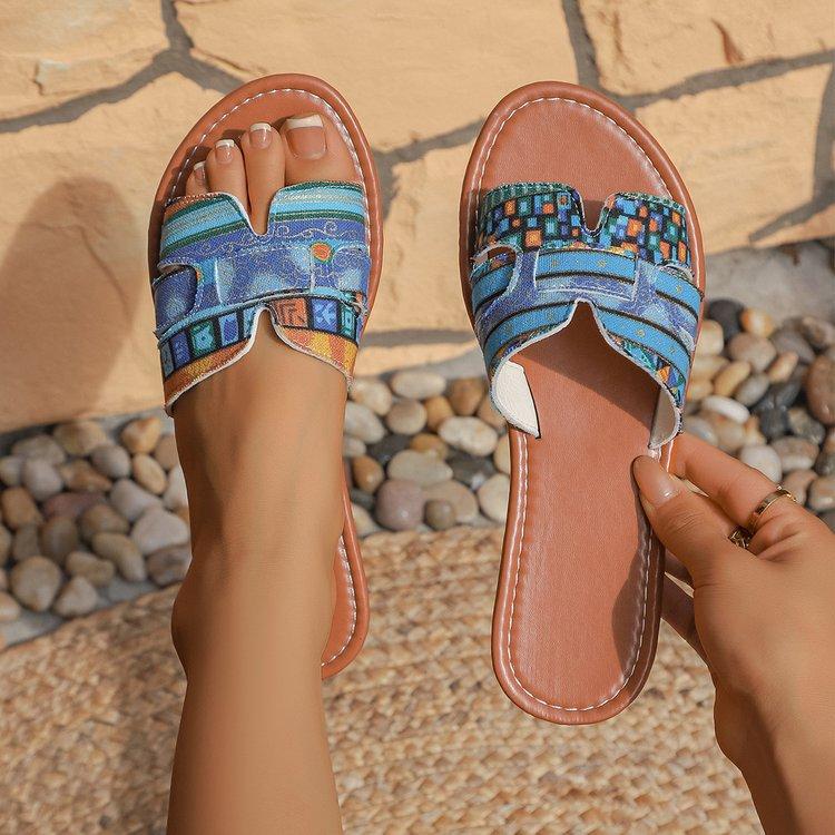 

Bohemian flat slippers women s outer wear 2025 summer new European and American fringed women s drag 43 beach sandals large size 43