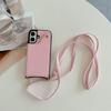 Mirror Crossbody Rope Phone Case for IPhone 16 15 Plus 14 13 12 11 Pro Max X XR 7 8 Wallet with Card Holder Leather Flip Cover