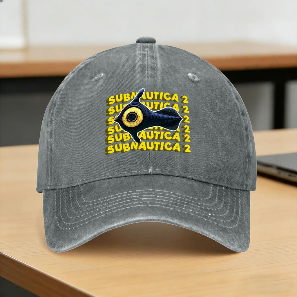 Subnautica Sun Baseball Cap Casual FeUnisex Unisex Washed Trucker Hat Breathable Print Outdoor Sports Baseball Caps Birthday Gift