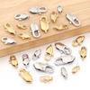 5pcs/lot Stainless Steel Clasps Polishing Rectangle Lobster Clasps Hooks End Clasps Connectors DIY Jewelry Making Accessories