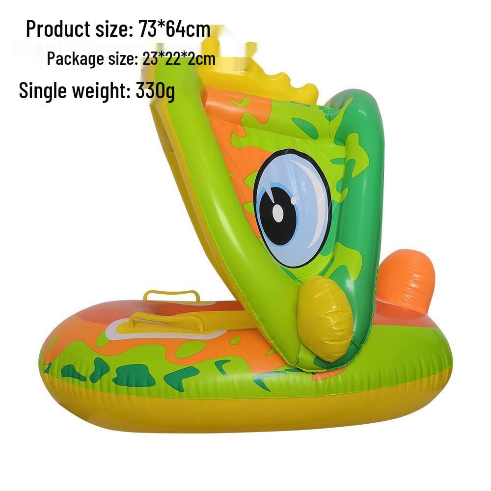 Large Toddler Boat-Themed Swimming Ring with Canopy & Steering Wheel