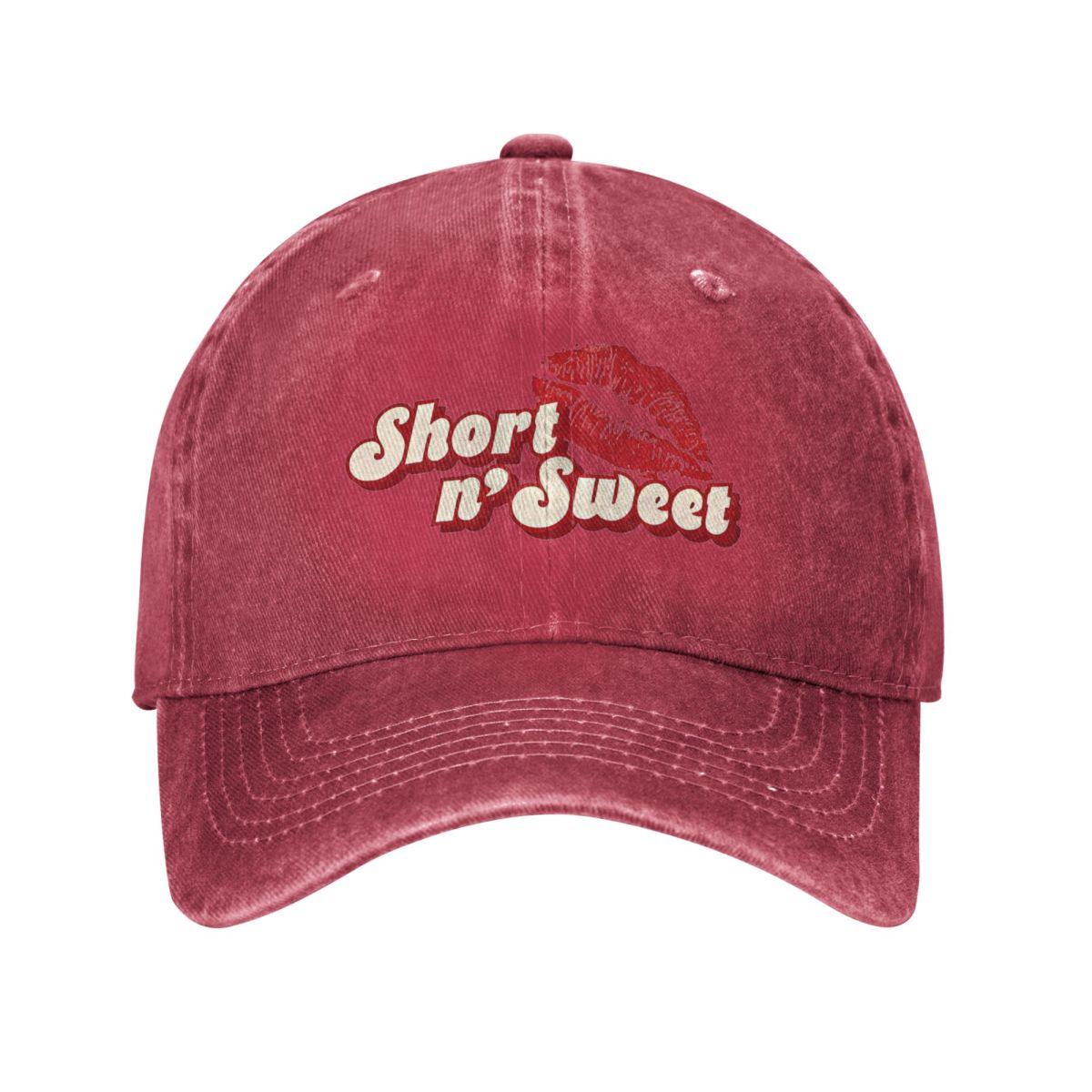 

Бейсболки Sabrina Carpenter Short N Sweet Album Tour Потертые джинсовые кепки Шляпа Уличная Все сезоны Регулируемая посадка Головной убор One Size