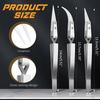 Precision Reverse Ceramic Tweezers Non-Conductive,Anti-Magnetic Point Curved Tips Tweezers Set for Cross Lock Soldering