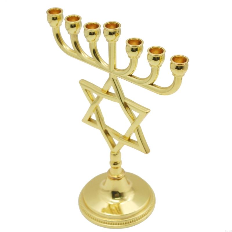 62KD Je Star Holder 7 Branch Metal Menorah Candelabra Je Home Decors