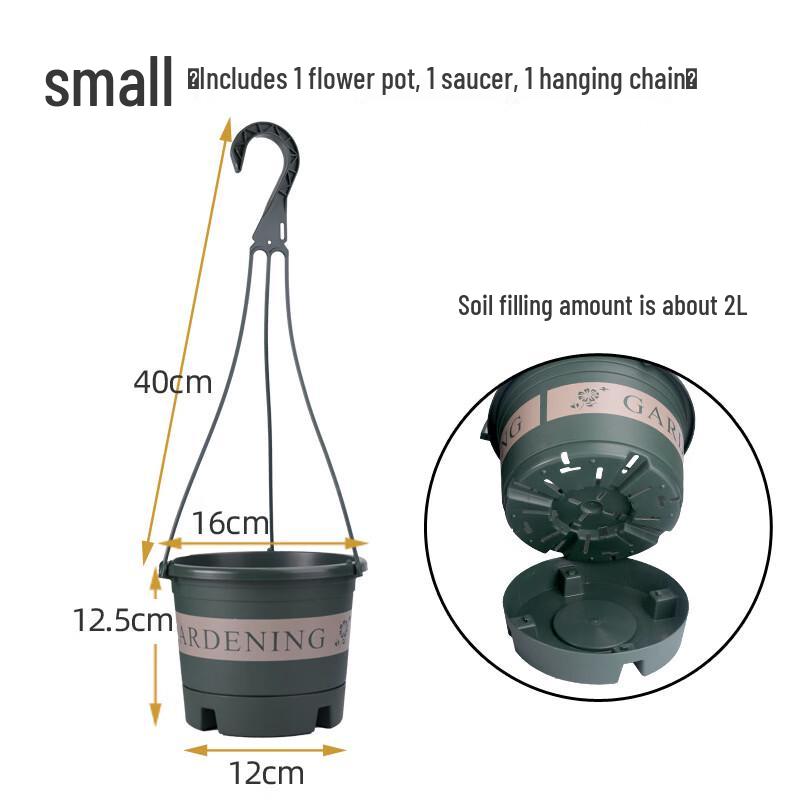 KEYSHEEL Hanging Plastic Flower Pot with Drainage