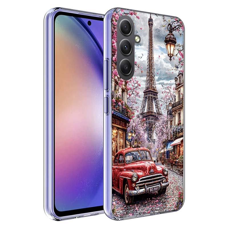 Eiffel Tower Art Phone Case for Samsung A17 A37 A57 A07 A16 A26 A36 A56 A06 A02S A12 A22 A32 A52S A04S A14 A24 A34 A54 A03 A13 A