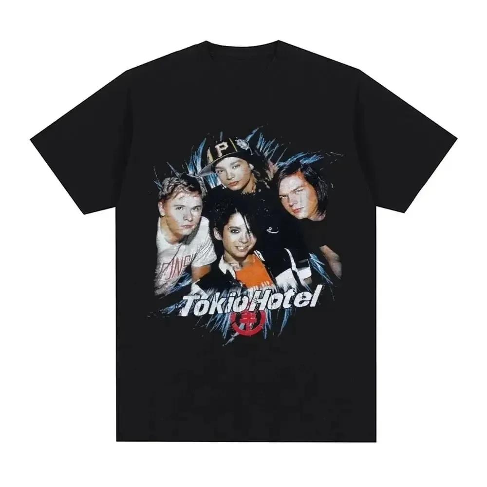 Trupa rock Tokio Hotel Kaulitz Tricou imprimat Tricou din bumbac Tricou cu mânecă scurtă Trend Bărbați Femei Hip Hop Streetwear Tricou Haine