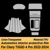 TPU Schutzfolie für Chery TIGGO 4 Pro 2022-2024 Getriebeschaltpanel Luftauslassblende GPS-Navigationsbildschirm Kratzfest