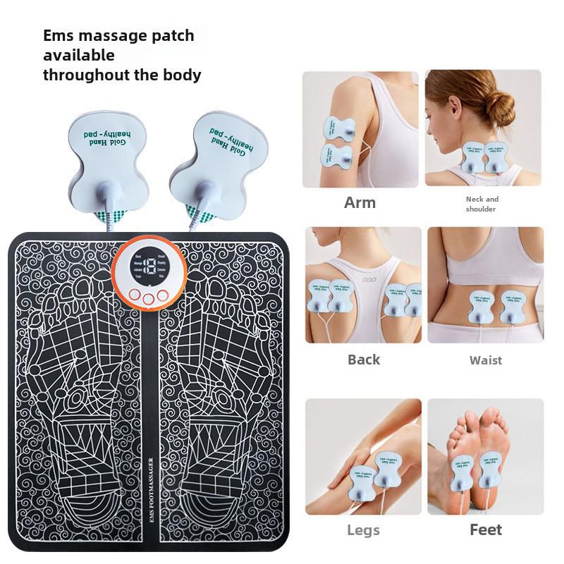 Wiederaufladbares EMS Fußtherapie-Massagegerät - Tragbares Mikrostrom-Impulspad