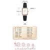 Retro Square Wrist Watch For Women Trendy Luxury Waterproof Watch With Pu Leather Band For Girls Student