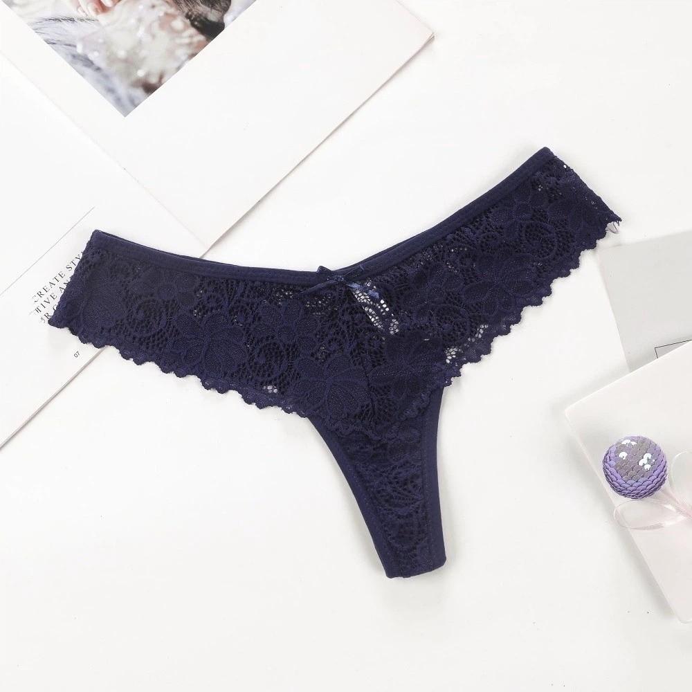 Thong Underwear for Women Low Waist Mesh Lace Briefs Breathable Lace Panties Girl