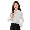 La Chapelle Women's Minimalist Flare Sleeve Polo Shirt