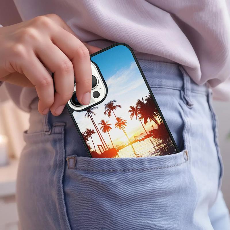 Aloha Hawaii Hawaiian Beach Palms Phone Case For iPhone 17 Air 15 16e 14 13 Pro Max Coque 12 11 Pro Max PLUS Cover