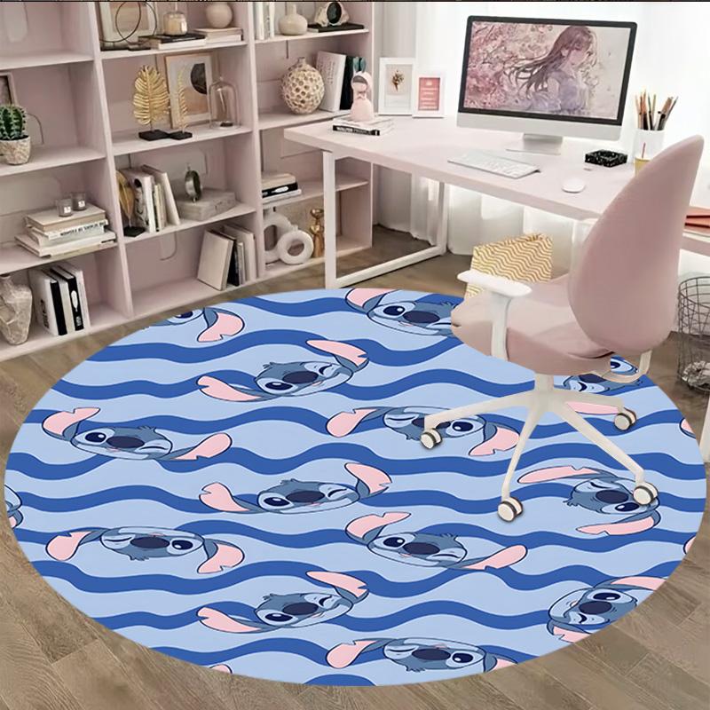 1pc S-Stitch1 Carpet, Round Rug, Comfortable, Suitable for Entryways, Living Rooms, Office, And Bedrooms, Christmas Decoration