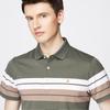 Men's Summer Skin-Friendly Wrinkle-Resistant Contrasting Striped Short-Sleeved Polo Shirt