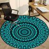 1pc Mandala Pattern Chair Carpet for Office Non-Slip,  Machine Washable Rug for Office, Room - Polyester, Machine Made yy251029205