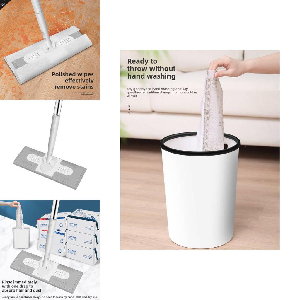 Electrostatic Disposable Floor Mop Rotating Dry Wet Cleaner For Home Use