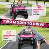 24V Ride On Car Truck with Remote Control & 2 Seater, 4WD/2WD Switchable 400W Powered Ride On Toys with Shovel Spring Suspension