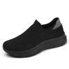 Spring breathable men's shoes deodorant black mesh shoes fly-woven mesh sports running shoes casual soft-soled shoes